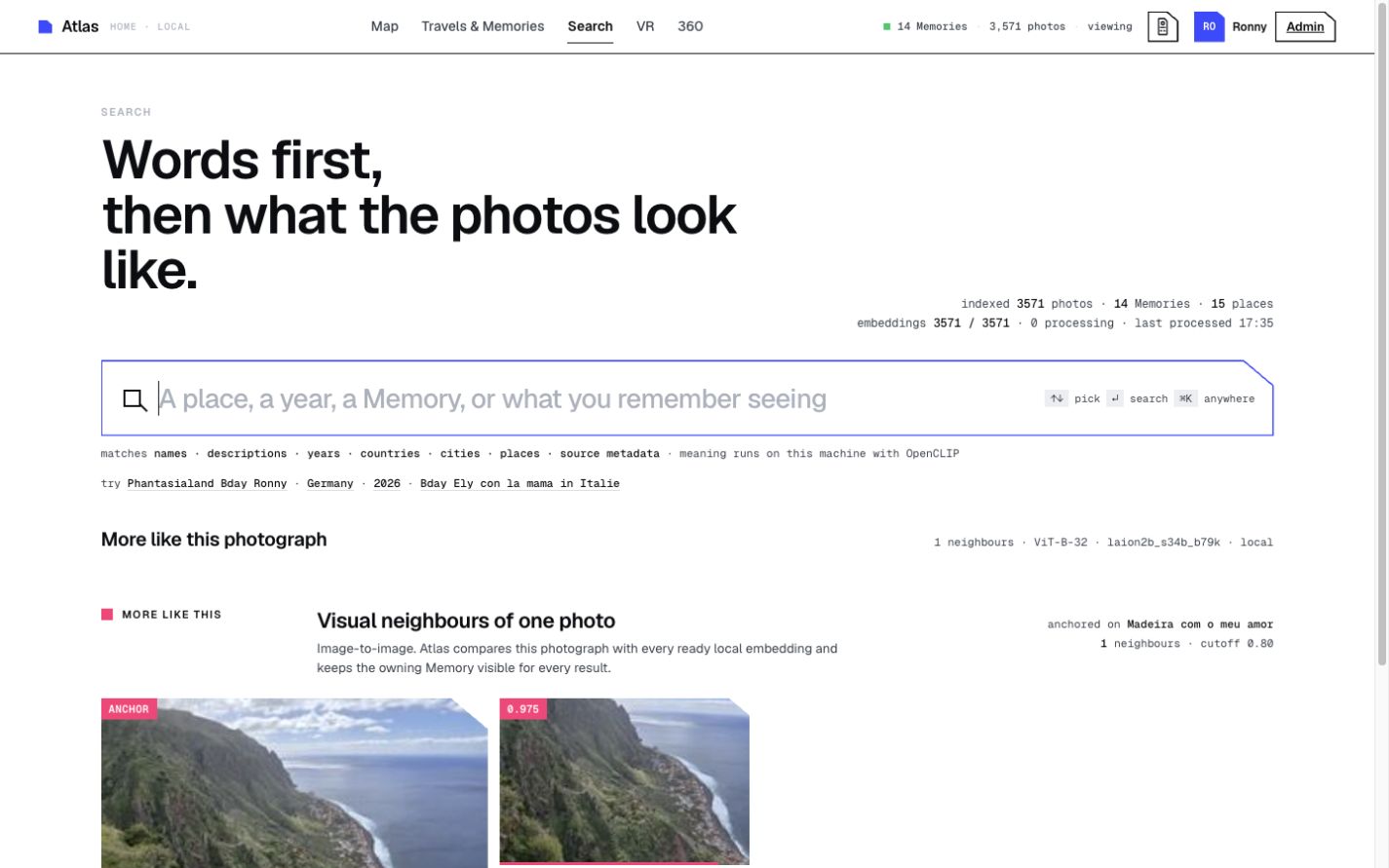 Image-to-image visual neighbours