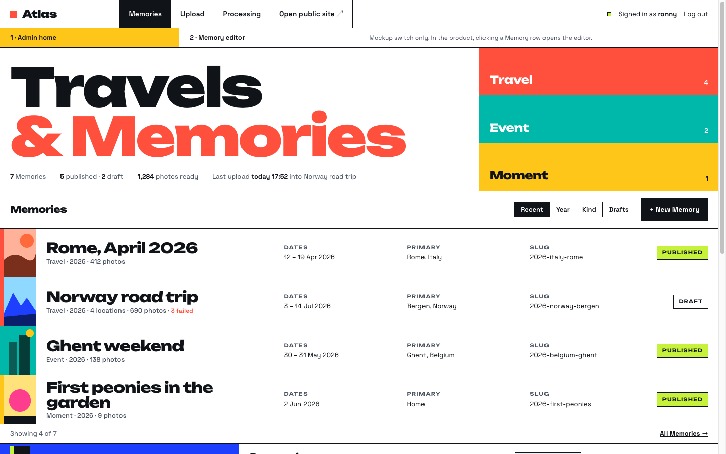 Atlas refined design direction